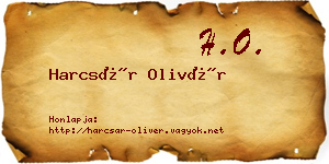 Harcsár Olivér névjegykártya