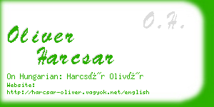 oliver harcsar business card